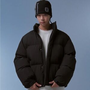 Musina Daily Short Padded Puffer Jacket Oversized Size Small Black